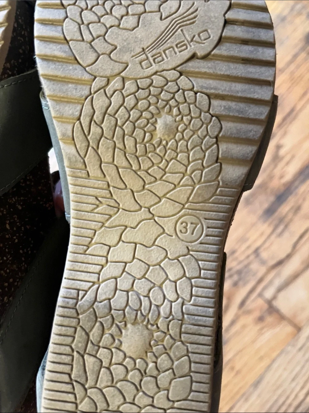 Dansko Olive Slide Sandals with Buckle Accent